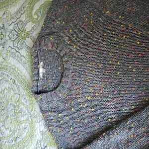 Seven7 grey sweater with pops of color XL